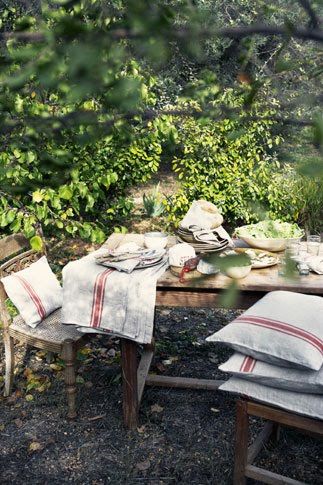 inspiration jardin linge de maison